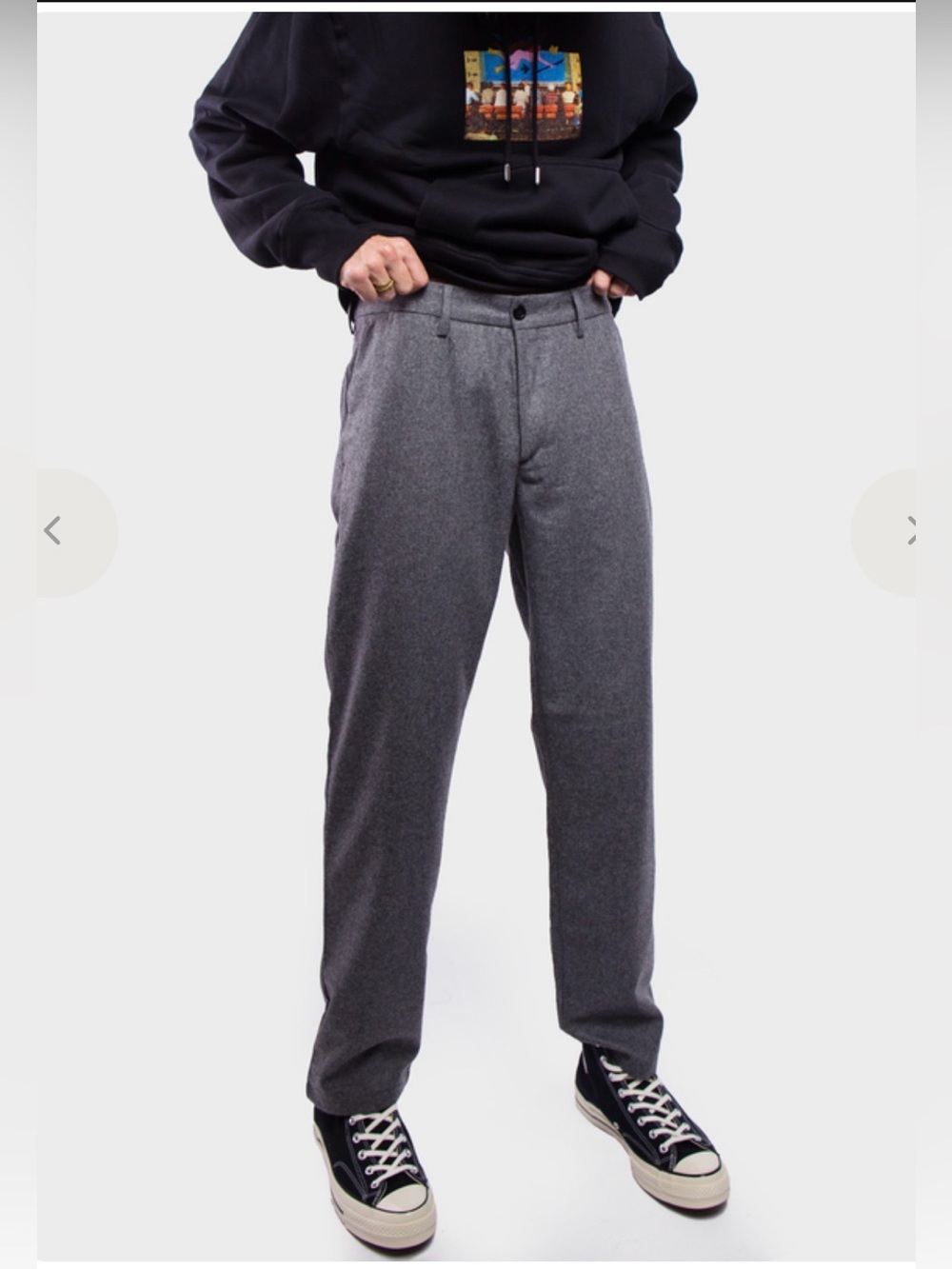 Norse Projects Aros Wool Tailored Trouser Wool Gray Melange , size 30